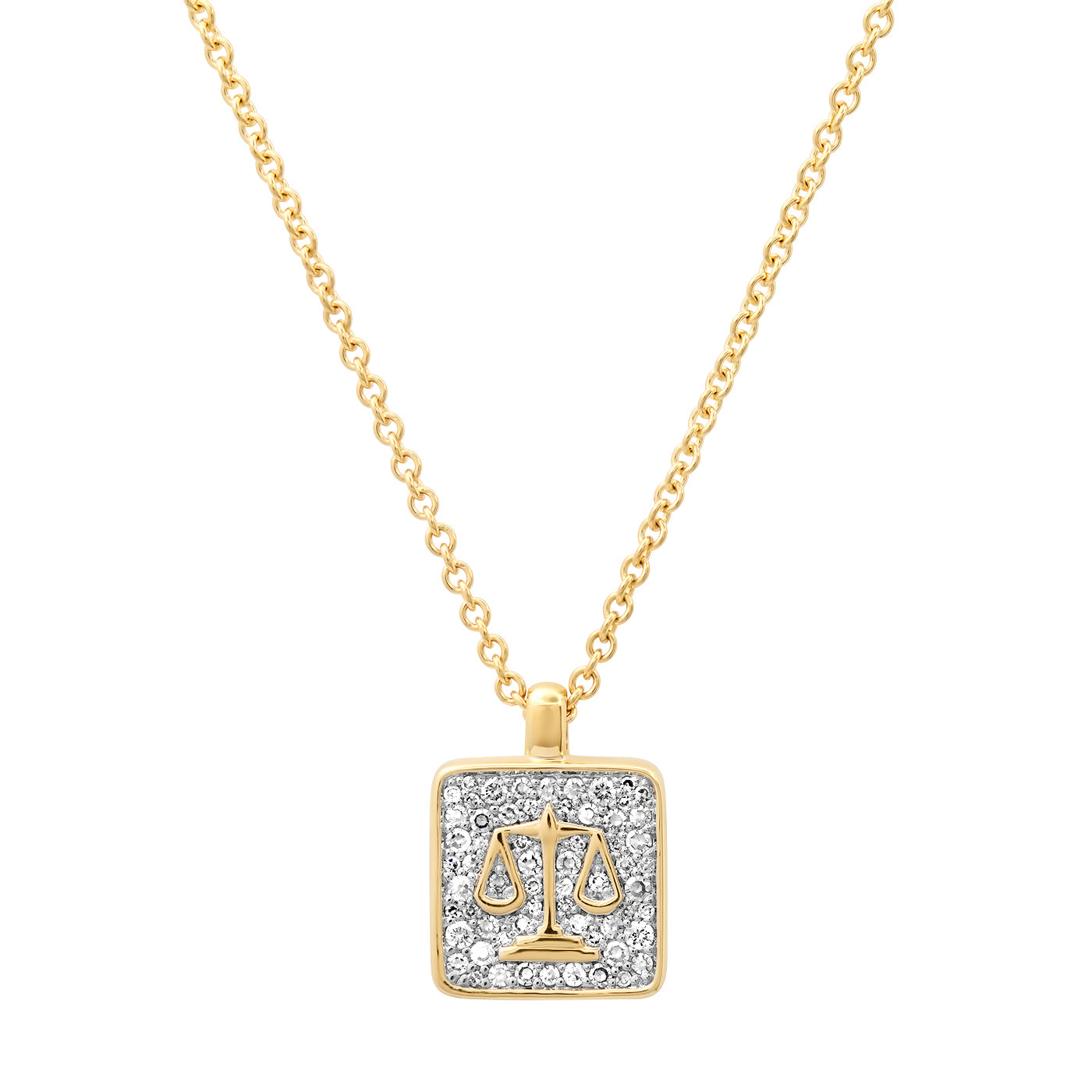 14K Yellow Gold Libra Necklace