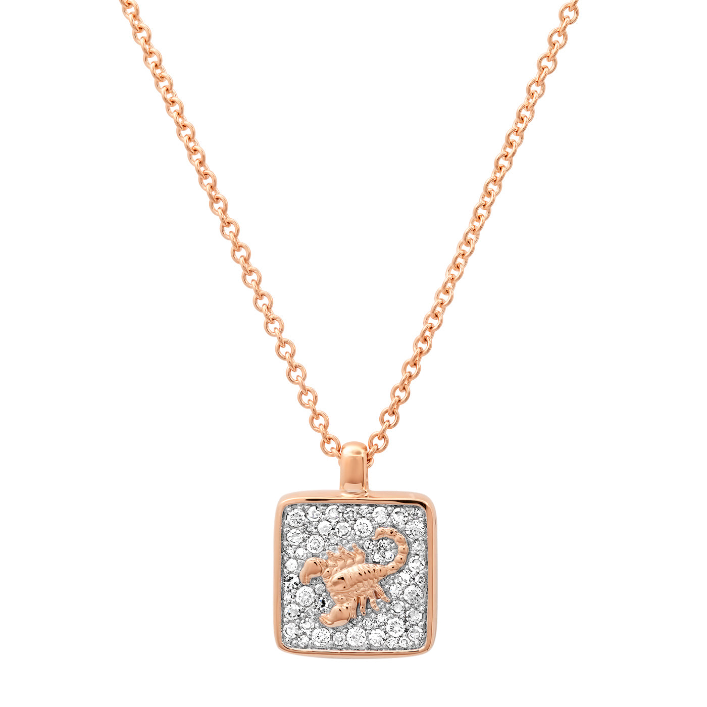 14K Rose Gold Scorpio Necklace