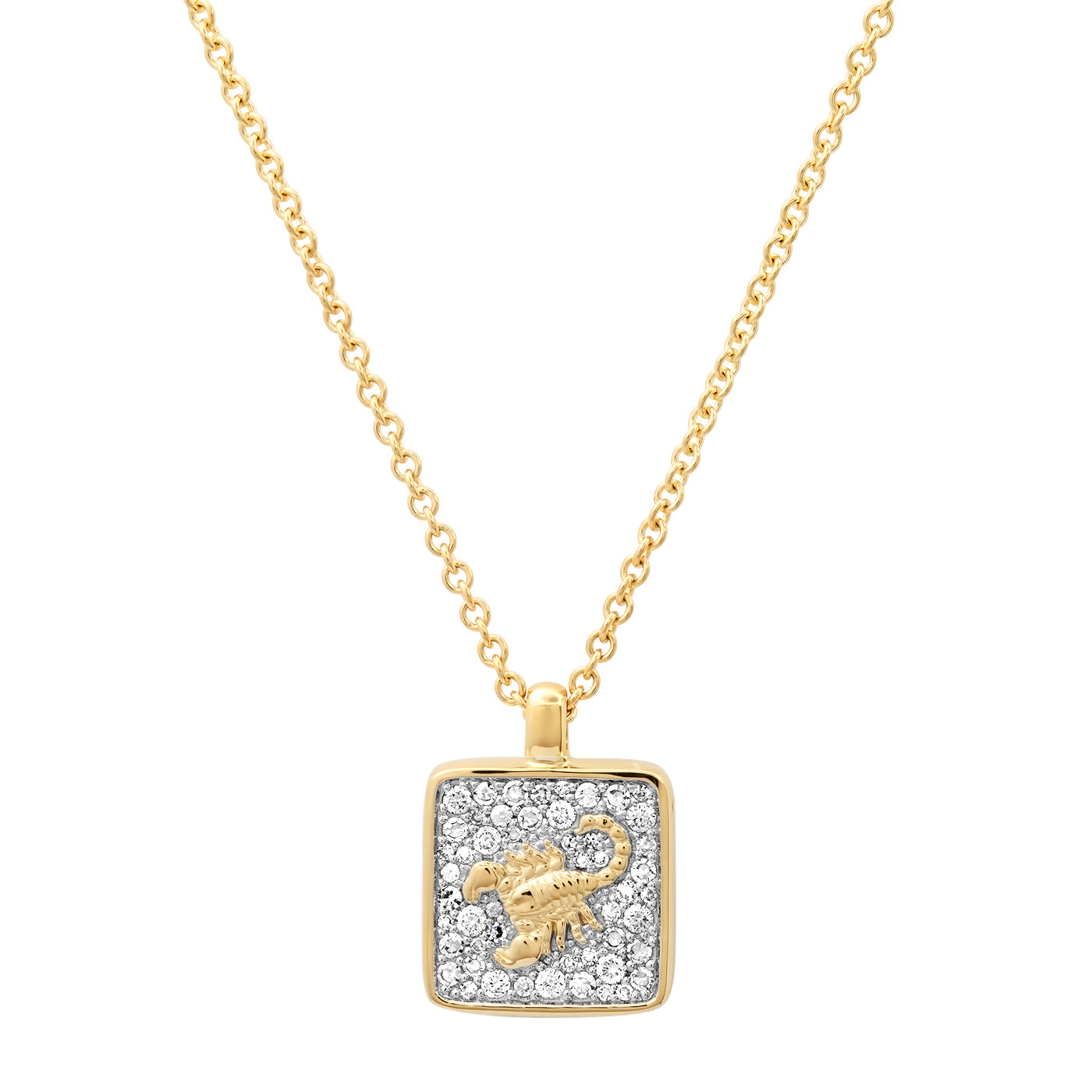 14K Yellow Gold Scorpio Necklace