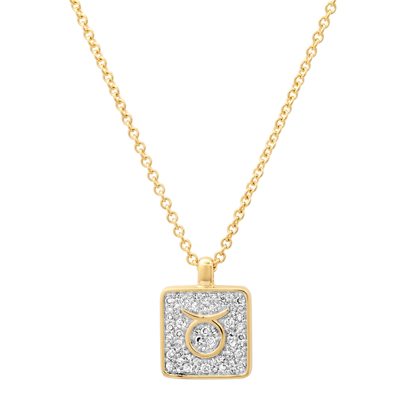 14K Yellow Gold Taurus Necklace