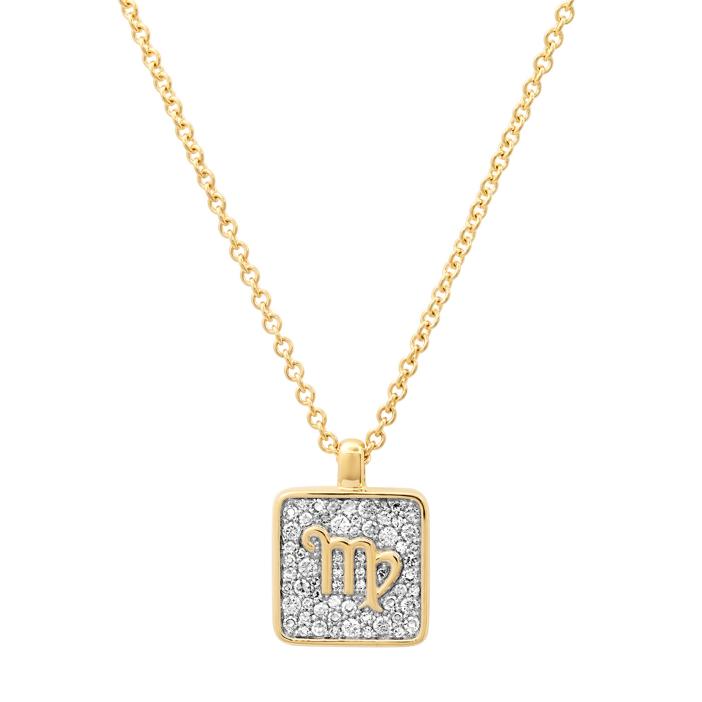 14K Yellow Gold Virgo Necklace