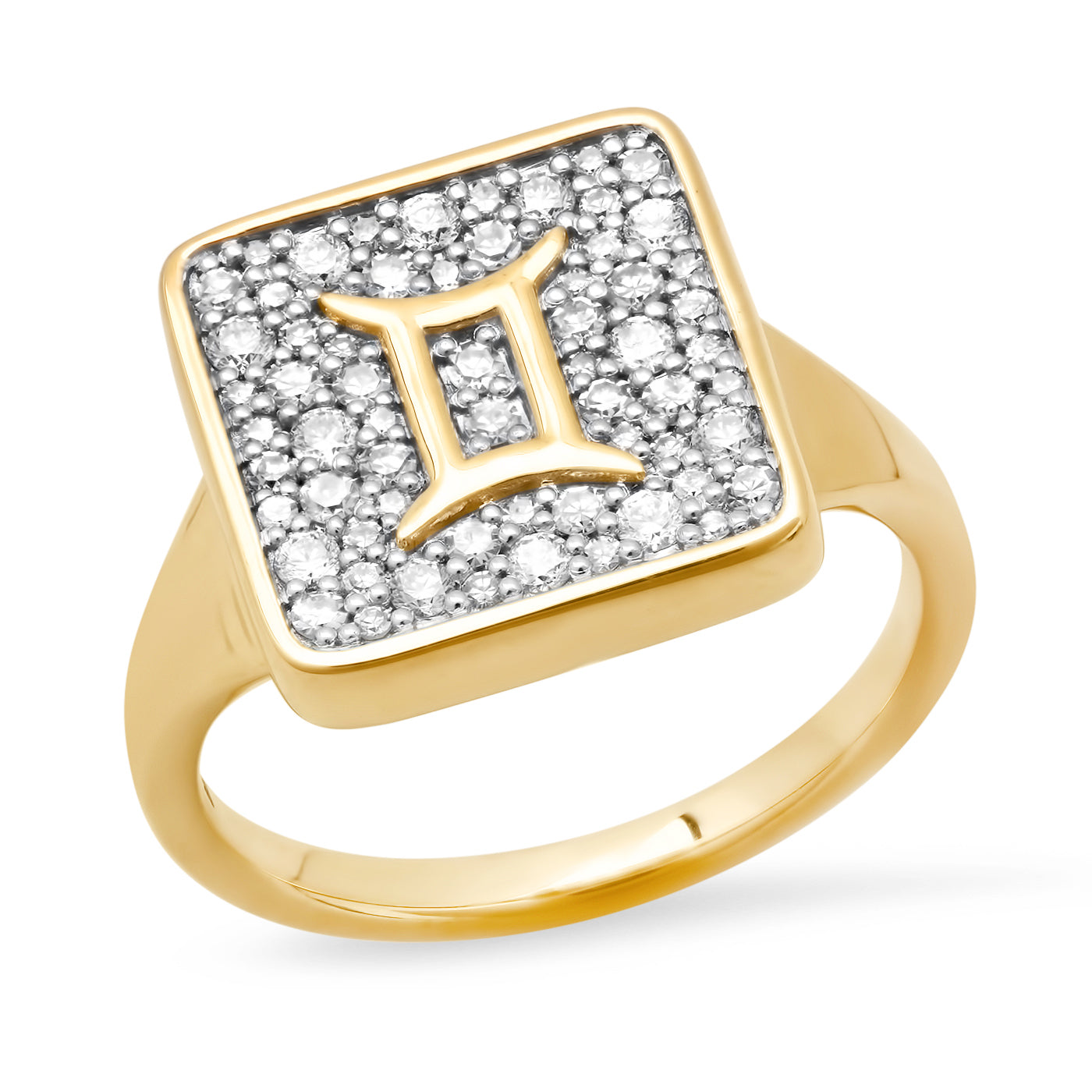 14K Yellow Gold Gemini Ring