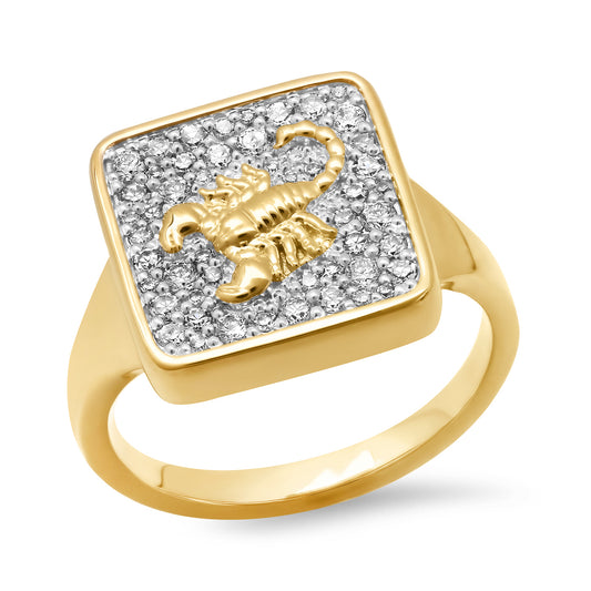 14K Yellow Gold Scorpio Ring