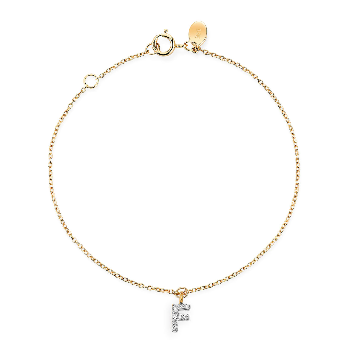 Diamond Mini Initial Bracelet