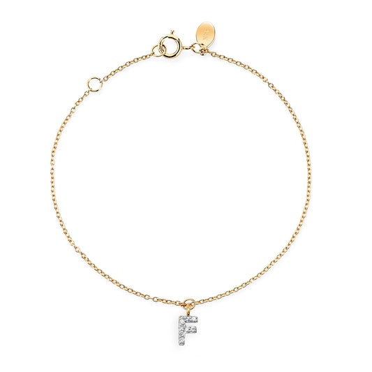 Diamond Mini Initial Bracelet
