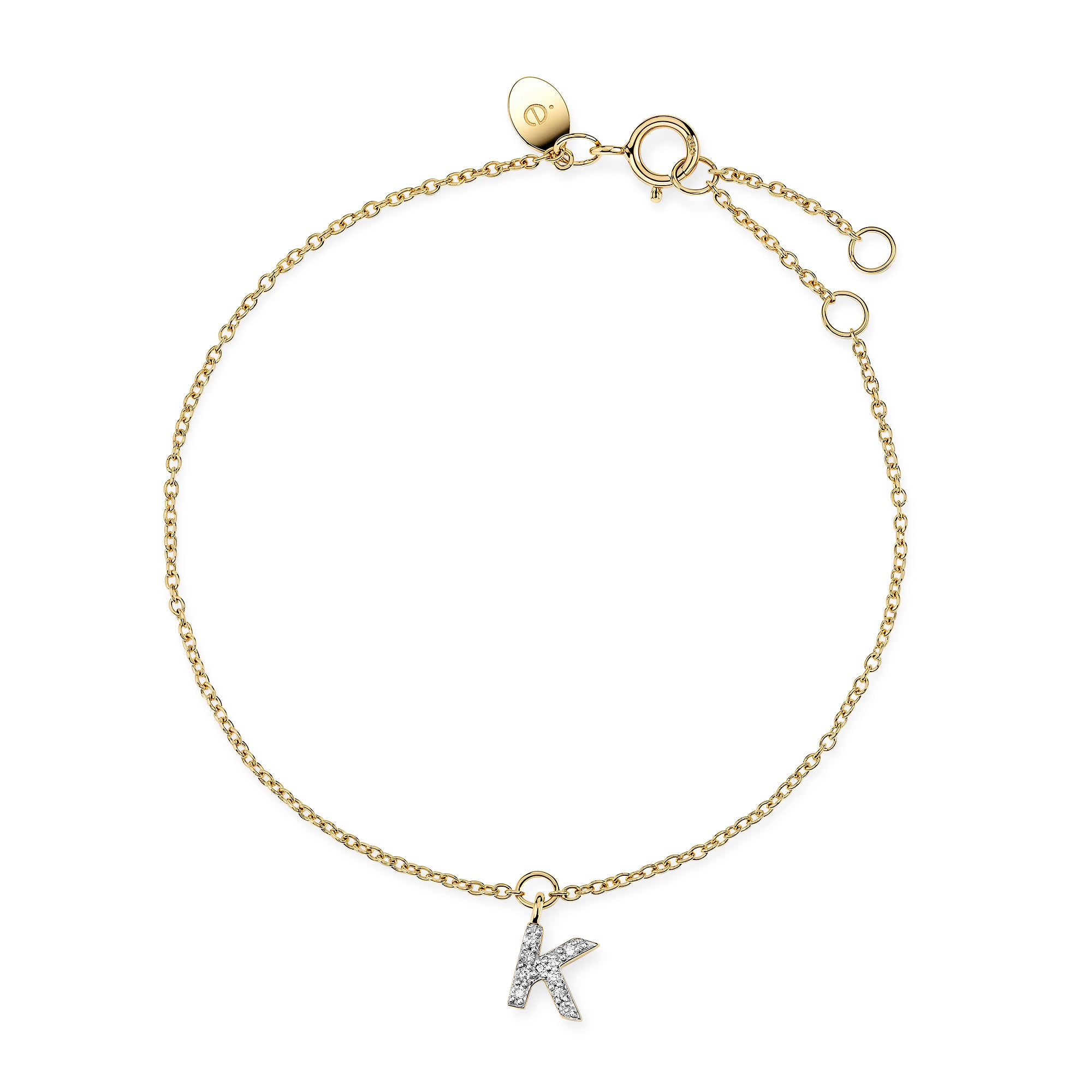 Diamond Mini Initial Bracelet