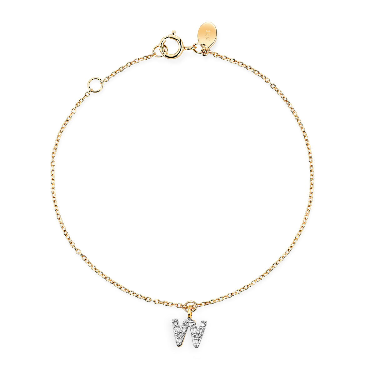 Diamond Mini Initial Bracelet