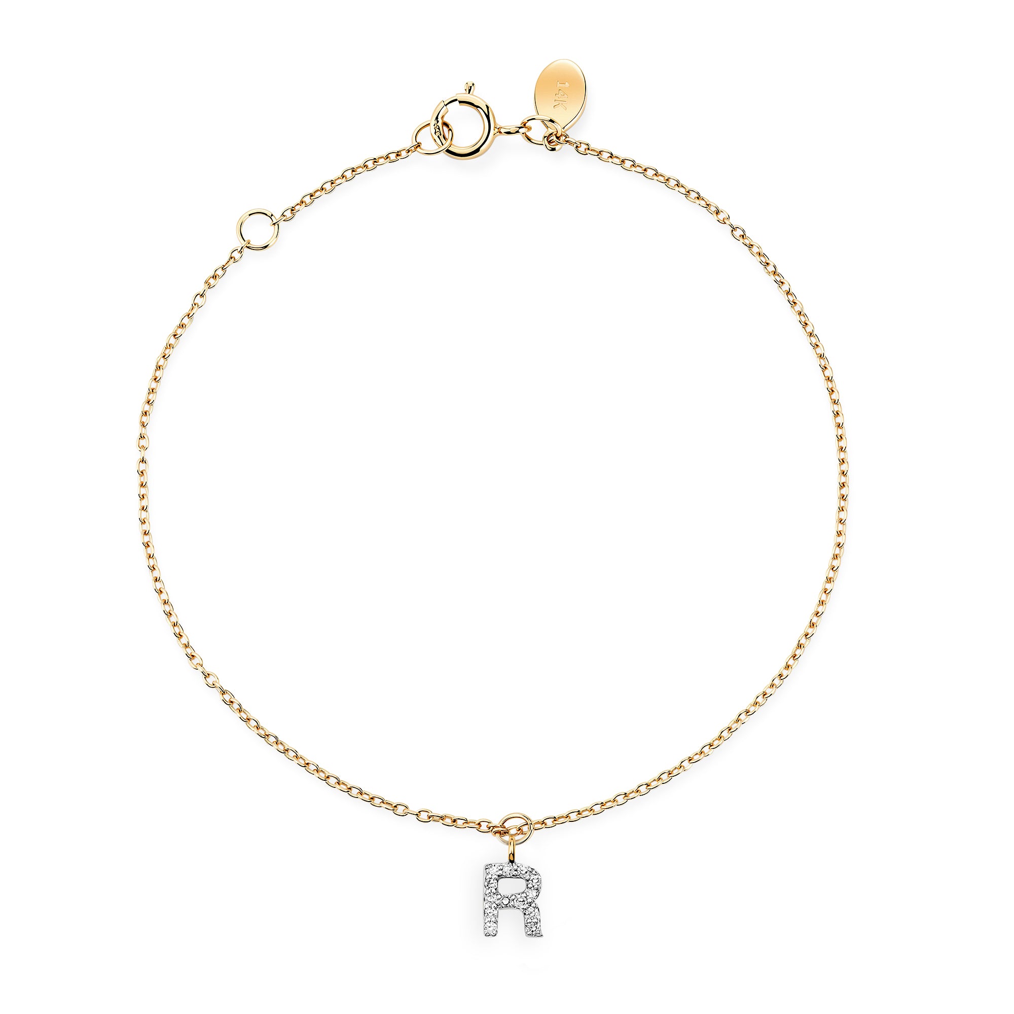 Diamond Mini Initial Bracelet