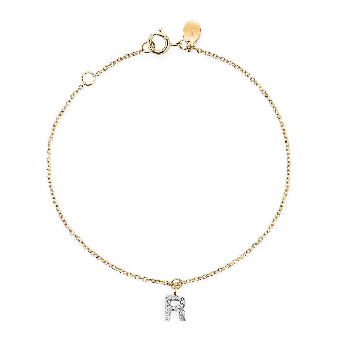 Diamond Mini Initial Bracelet
