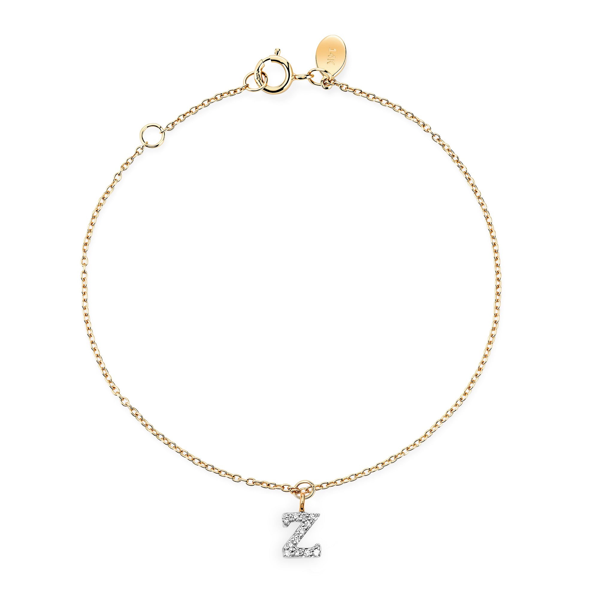 Diamond Mini Initial Bracelet