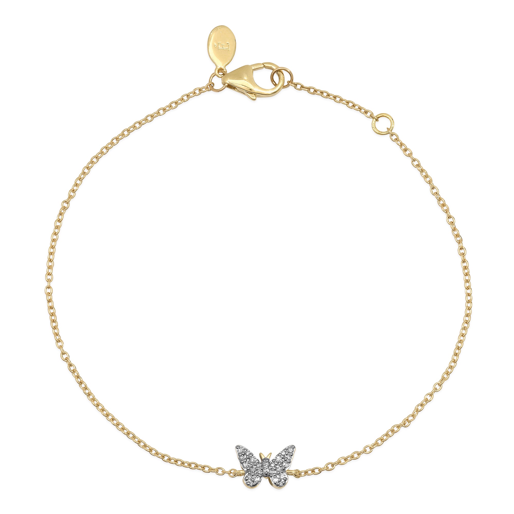 14k Yellow Gold Diamond Wildflower Necklace