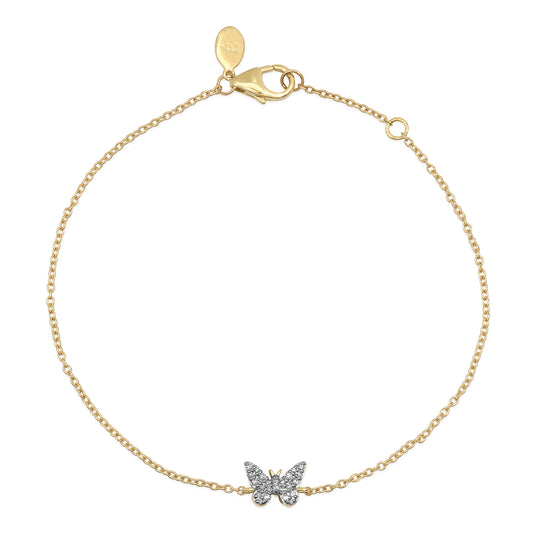 14k Yellow Gold Diamond Wildflower Necklace