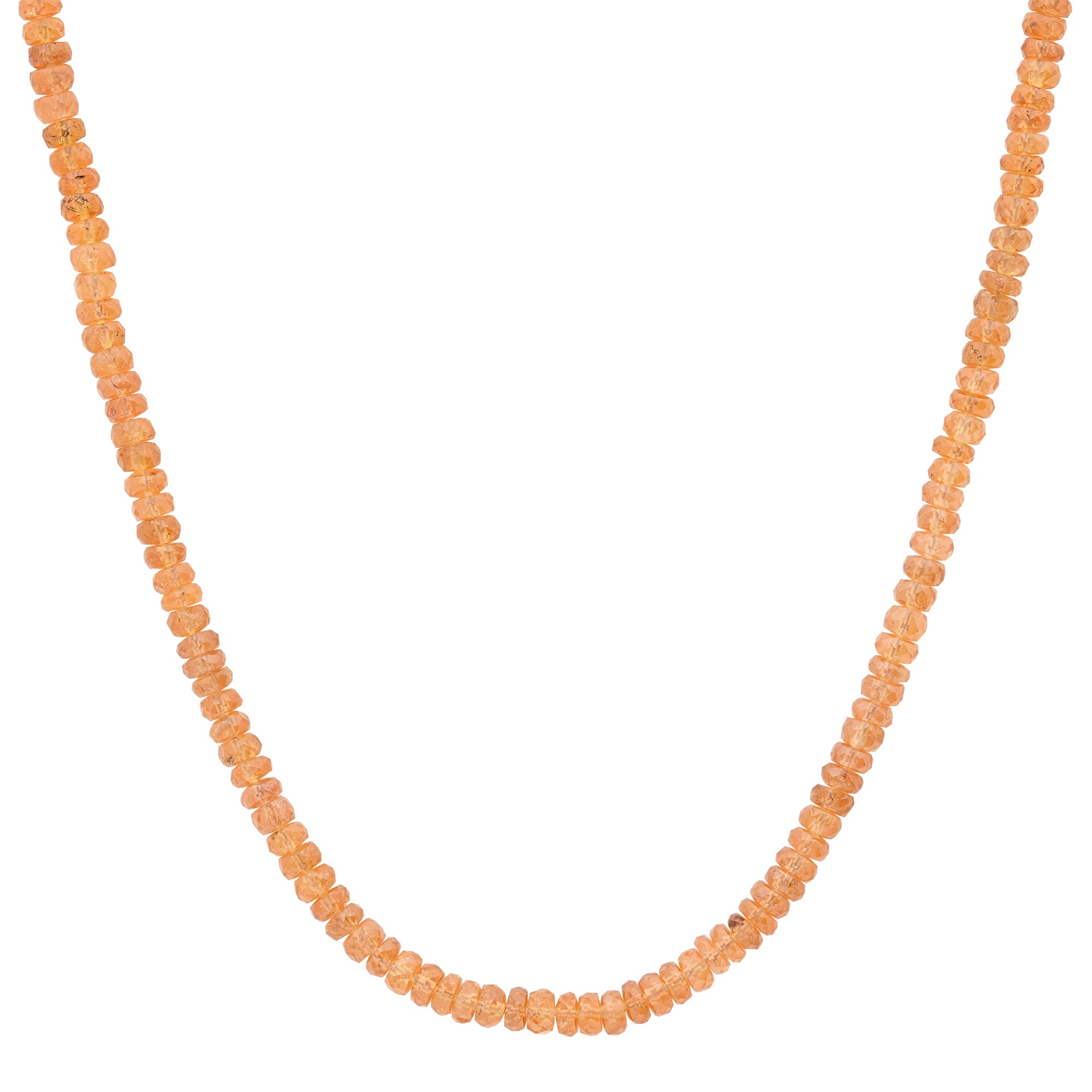 Orange Garnet Beaded Necklace