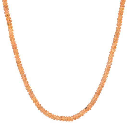 Orange Garnet Beaded Necklace