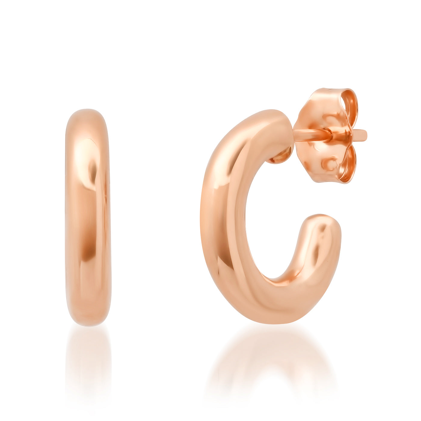 14K Rose Gold Extra Small Gold Party Hoops