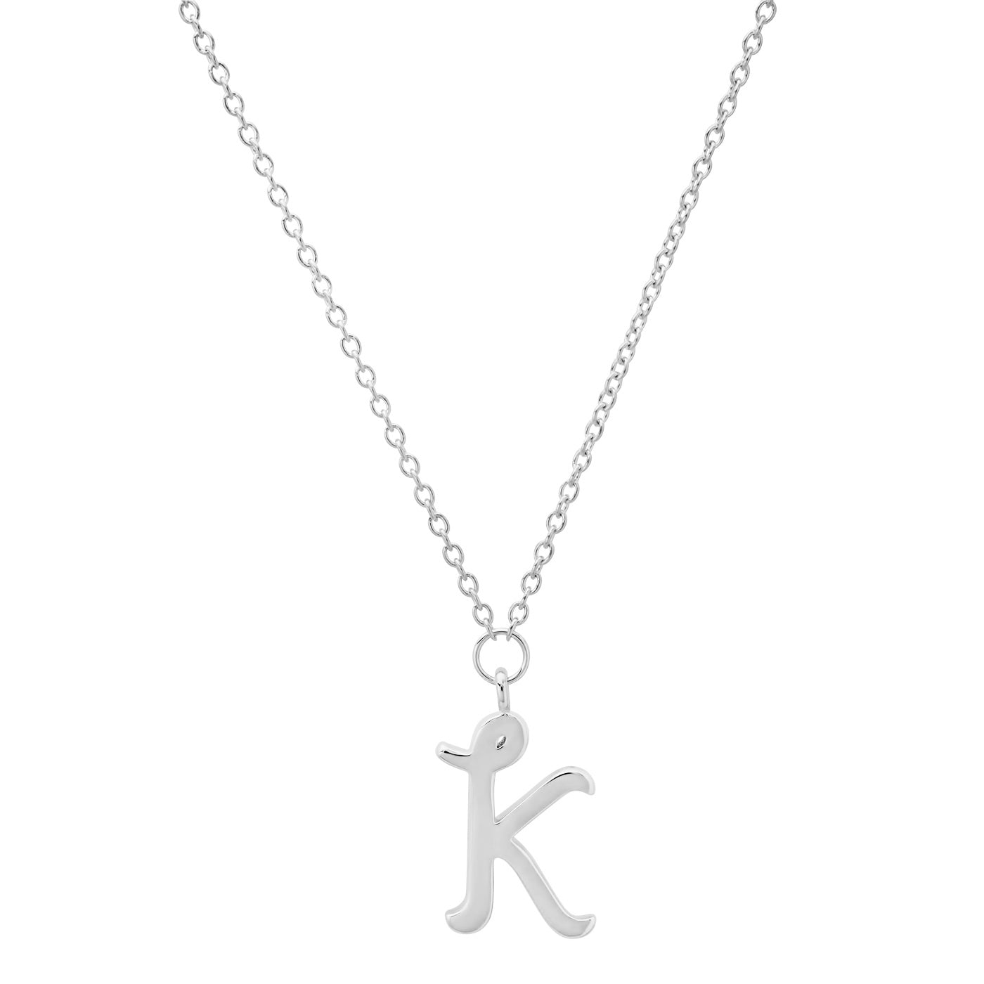 14k White Gold Gold Letter Necklace