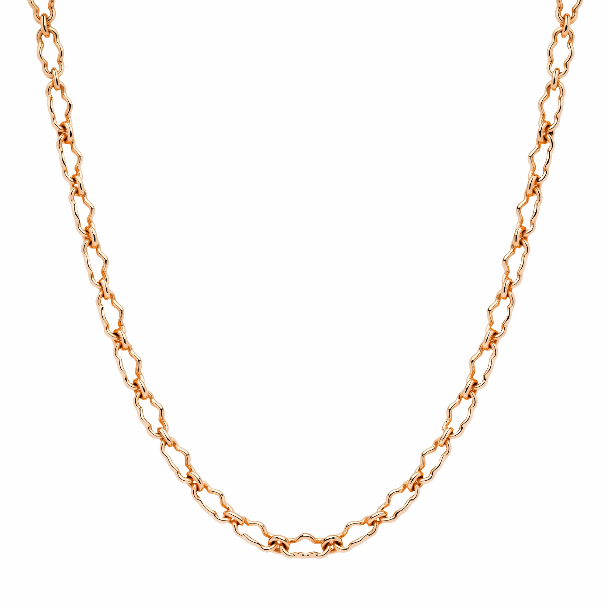 14K Rose Gold Mini Mixed Link Necklace