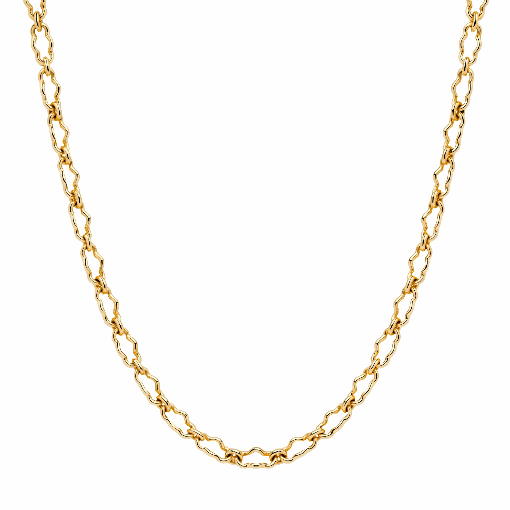 14K Yellow Gold Mini Mixed Link Necklace