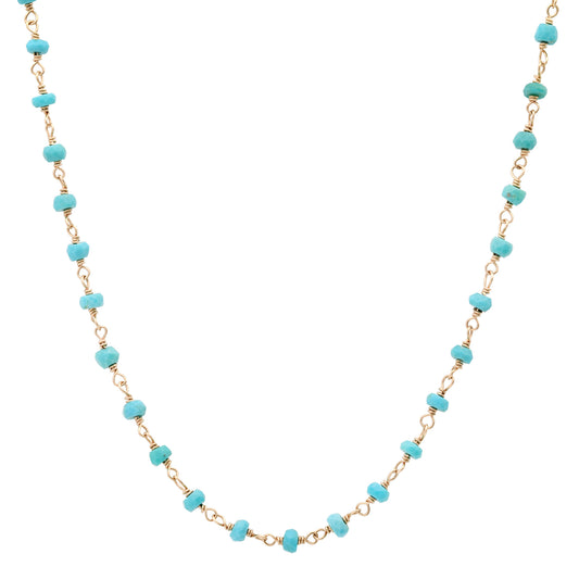 Turquoise Wire Wrapped Necklace
