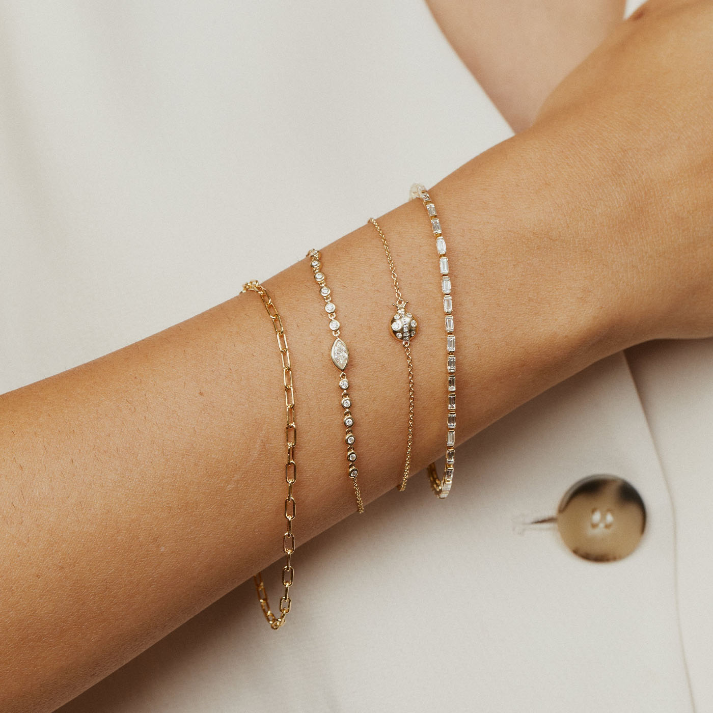 Gold Paperclip Bracelet