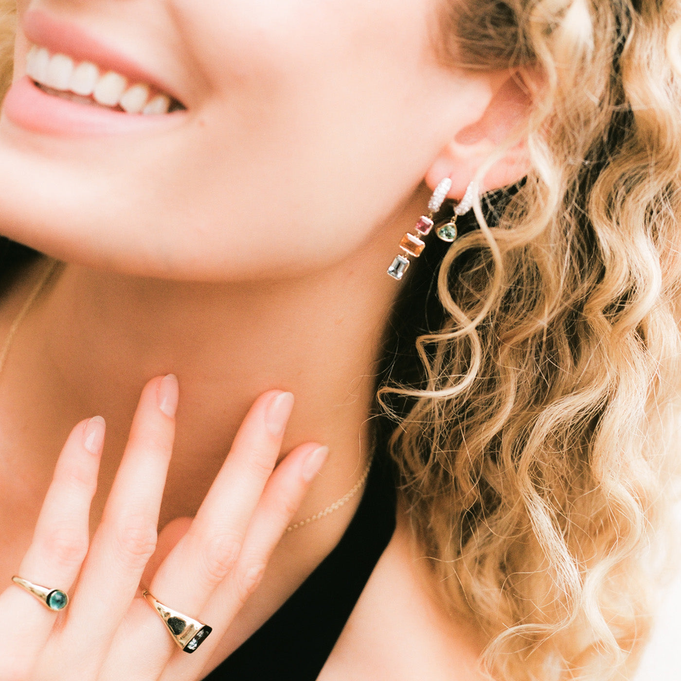 Tricolored Trip-tic Earrings