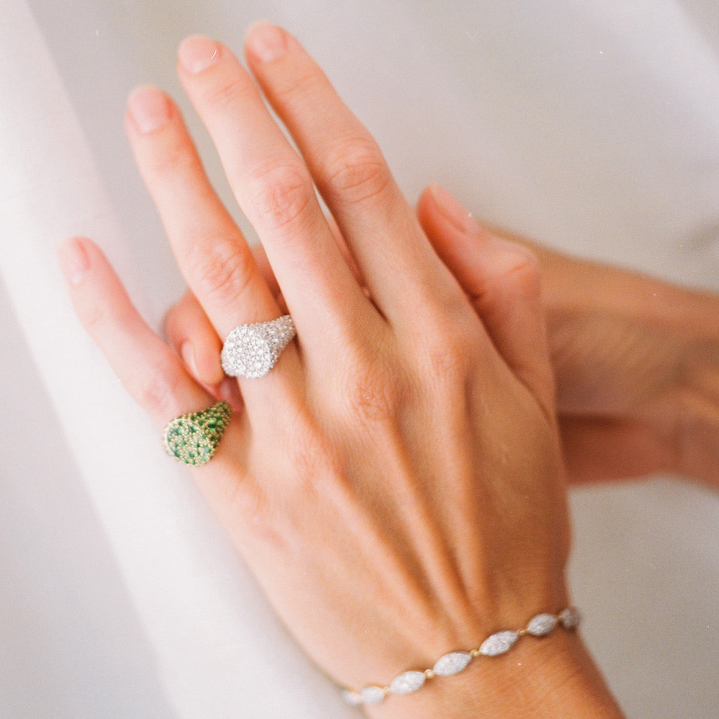 Diamond Encrusted Signet Ring