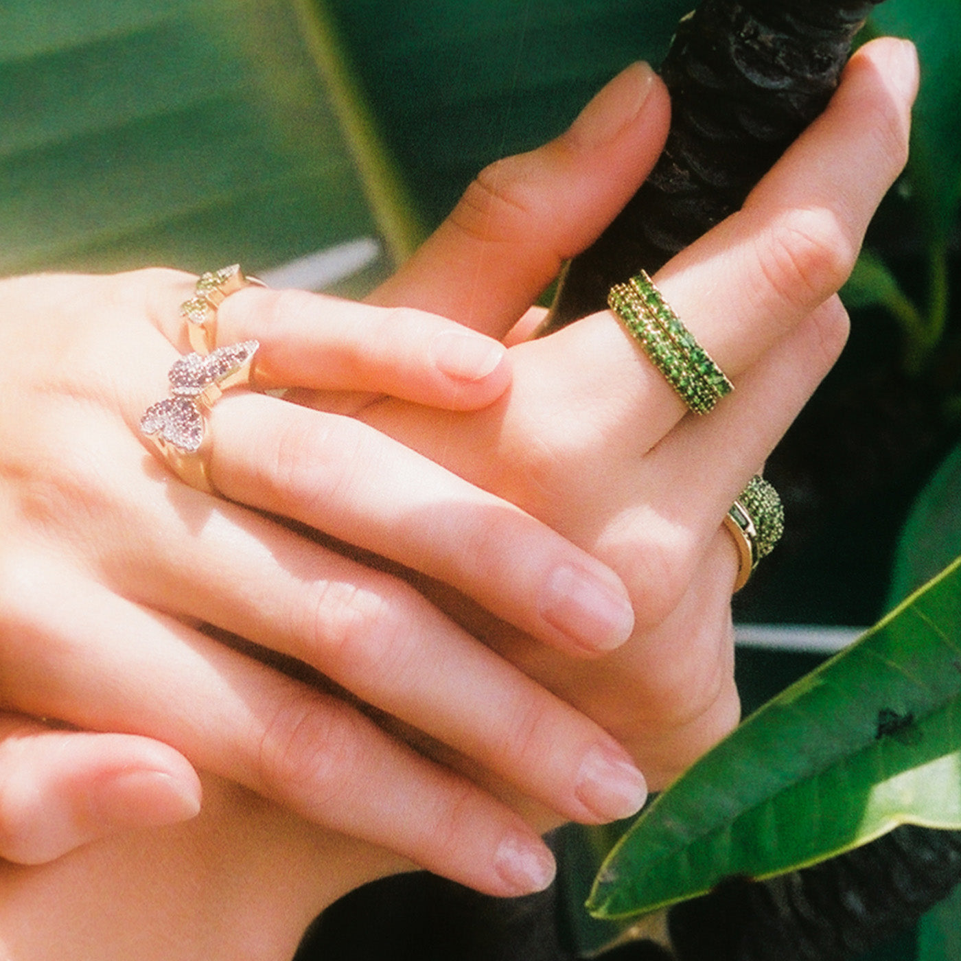 Large Tsavorite Eternity Band