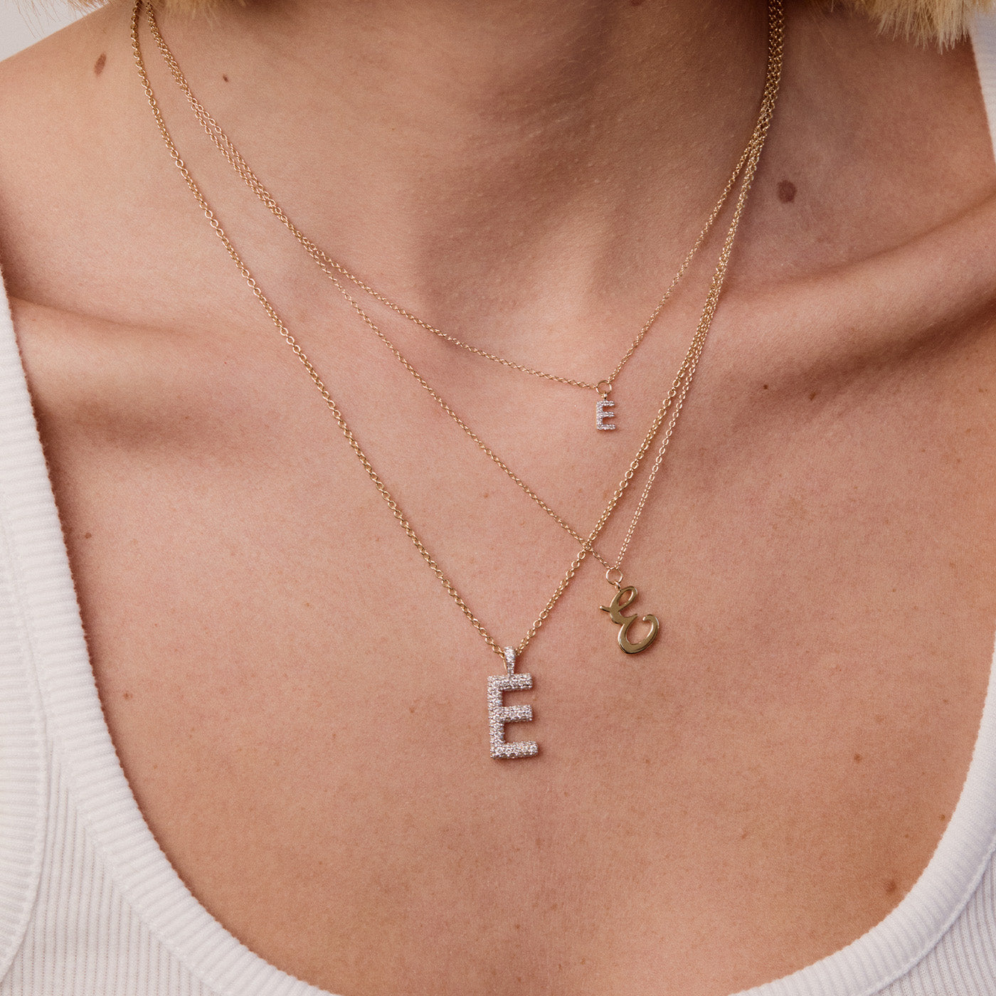Diamond Mini Initial Necklace