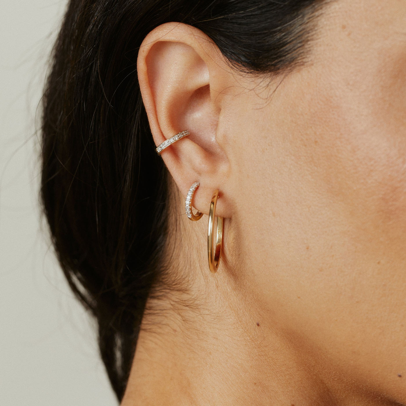 Essential 1" Solid Gold Hoops