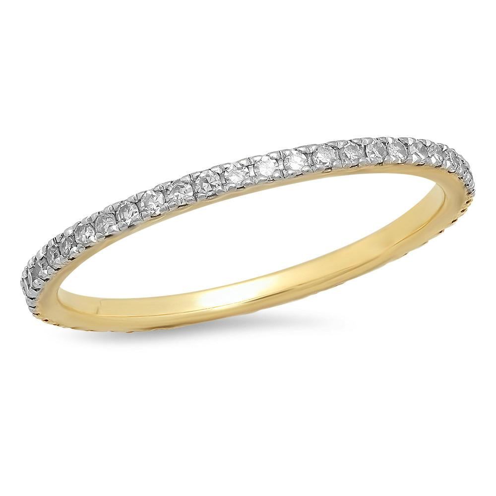 14K Yellow Gold Yellow Sapphire and Diamond Eternity Band