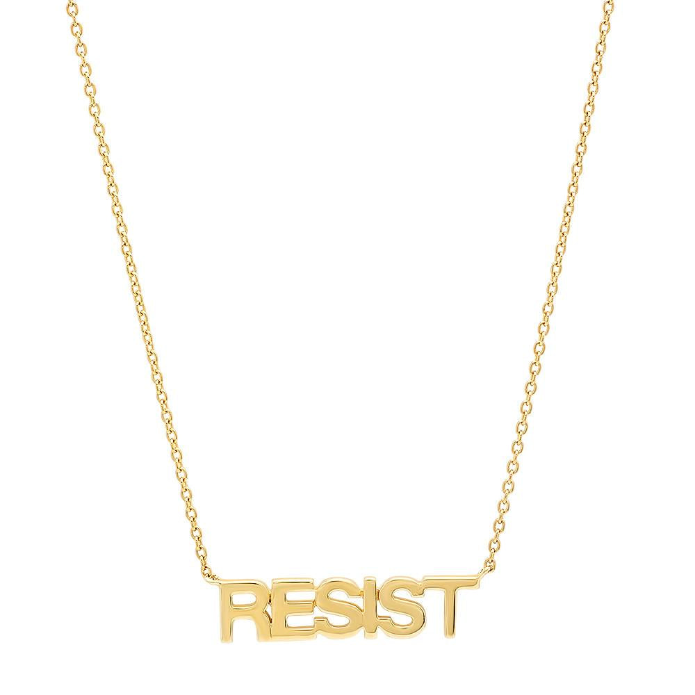 14K Yellow Gold Resist Necklace