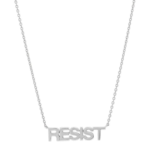 Sterling Silver RESIST Necklace