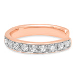 14K Rose Gold Diamond Ear Cuff