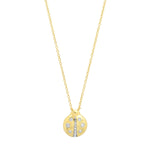14K Yellow Gold Diamond Baby Ladybug Necklace