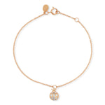14K Rose Gold Diamond Ladybug Charm Bracelet