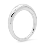 14K White Gold Asymmetrical Domed Ring