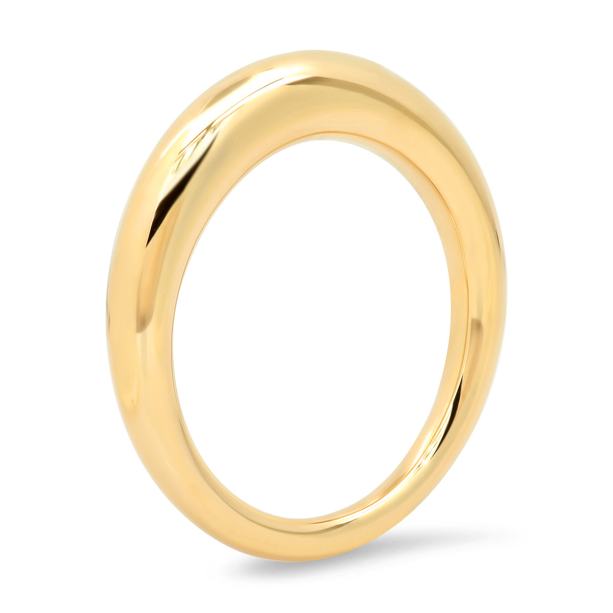 14K Yellow Gold Asymmetrical Domed Ring