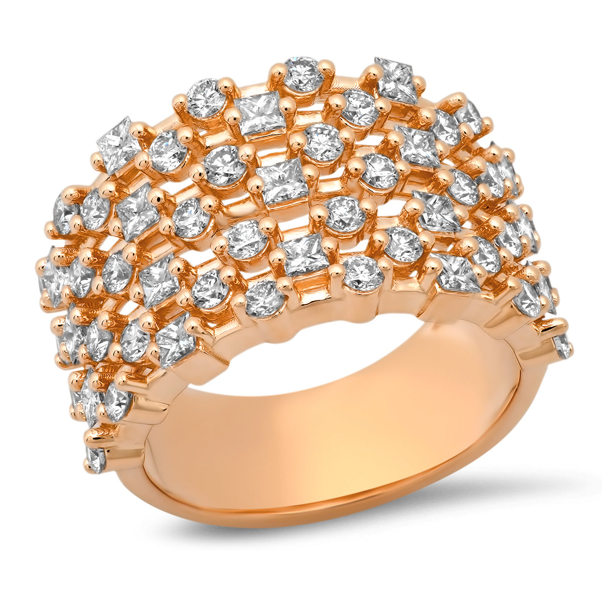 14K Rose Gold Diamond Confetti Ring