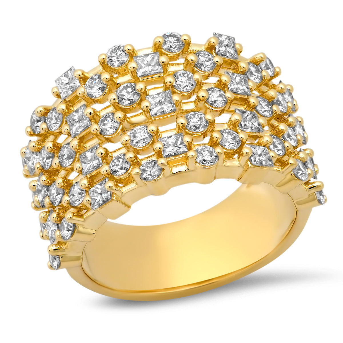 14K Yellow Gold Diamond Confetti Ring