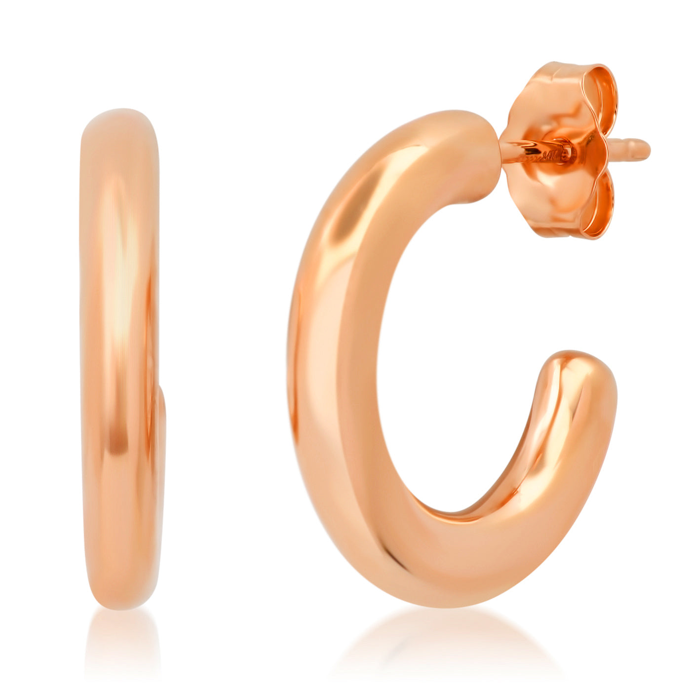 14K Rose Gold Mini Gold Party Hoops