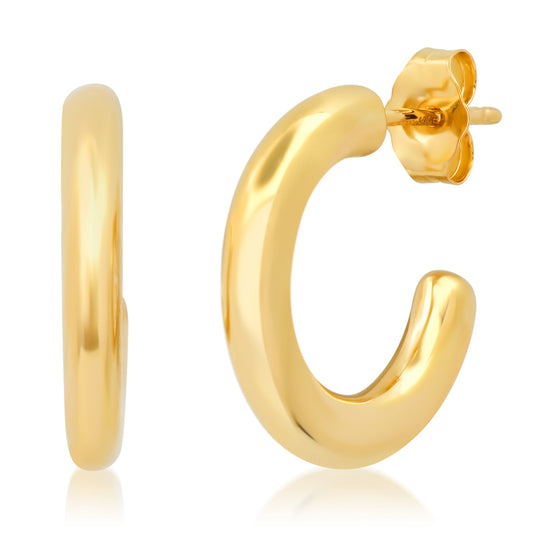 14K Yellow Gold Mini Gold Party Hoops