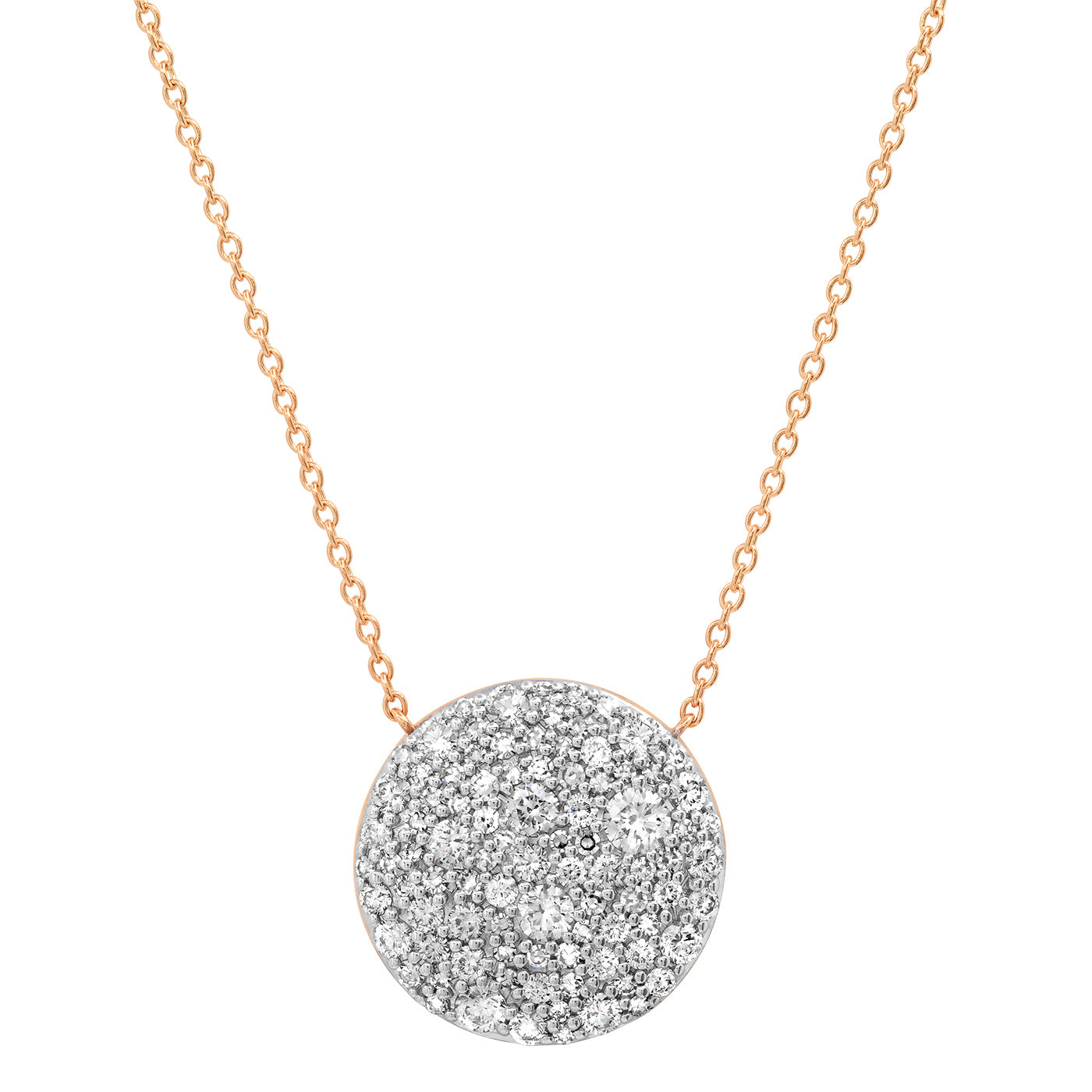 14K Rose Gold Diamond Sunbeam Necklace
