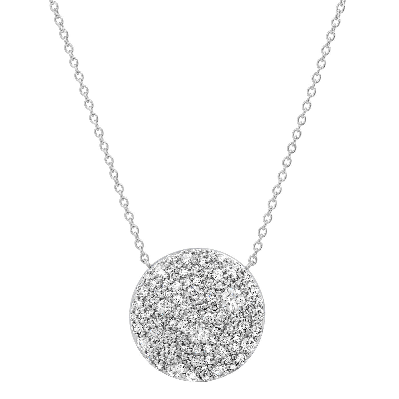 14K White Gold Diamond Sunbeam Necklace