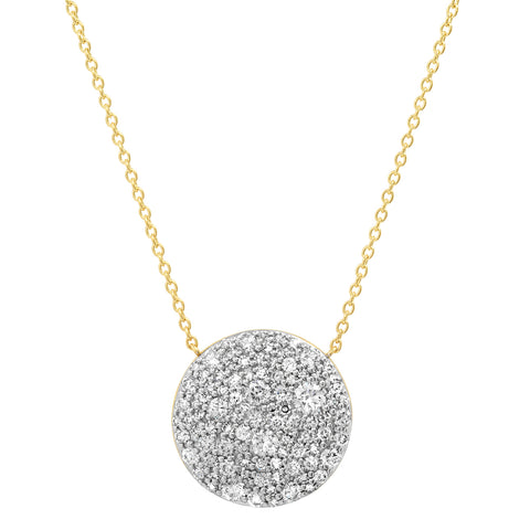 14K Yellow Gold Diamond Sunbeam Necklace