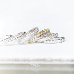 Eriness Yellow Gold Diamond Vertical Baguette Ring