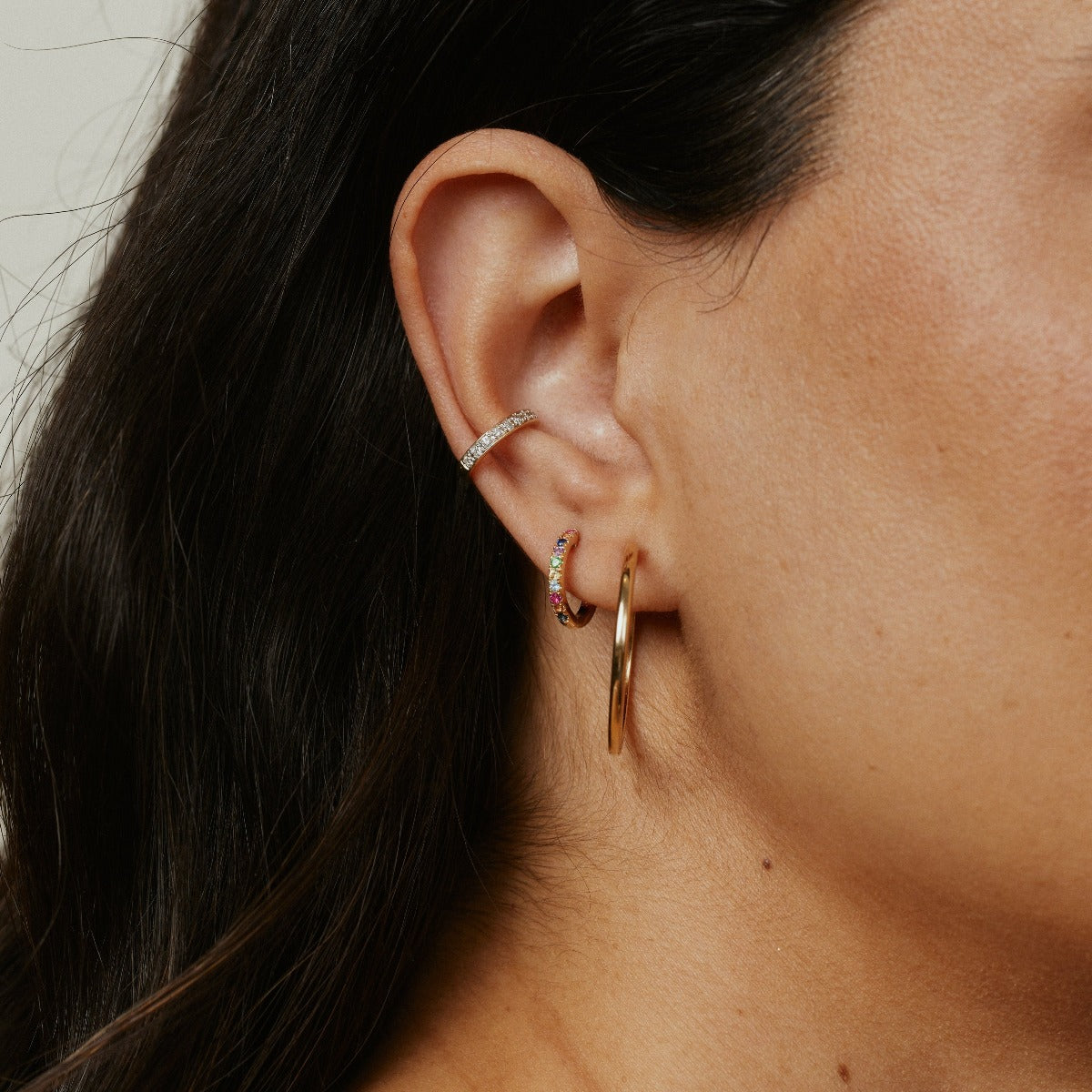 Gold diamond hot sale ear cuff