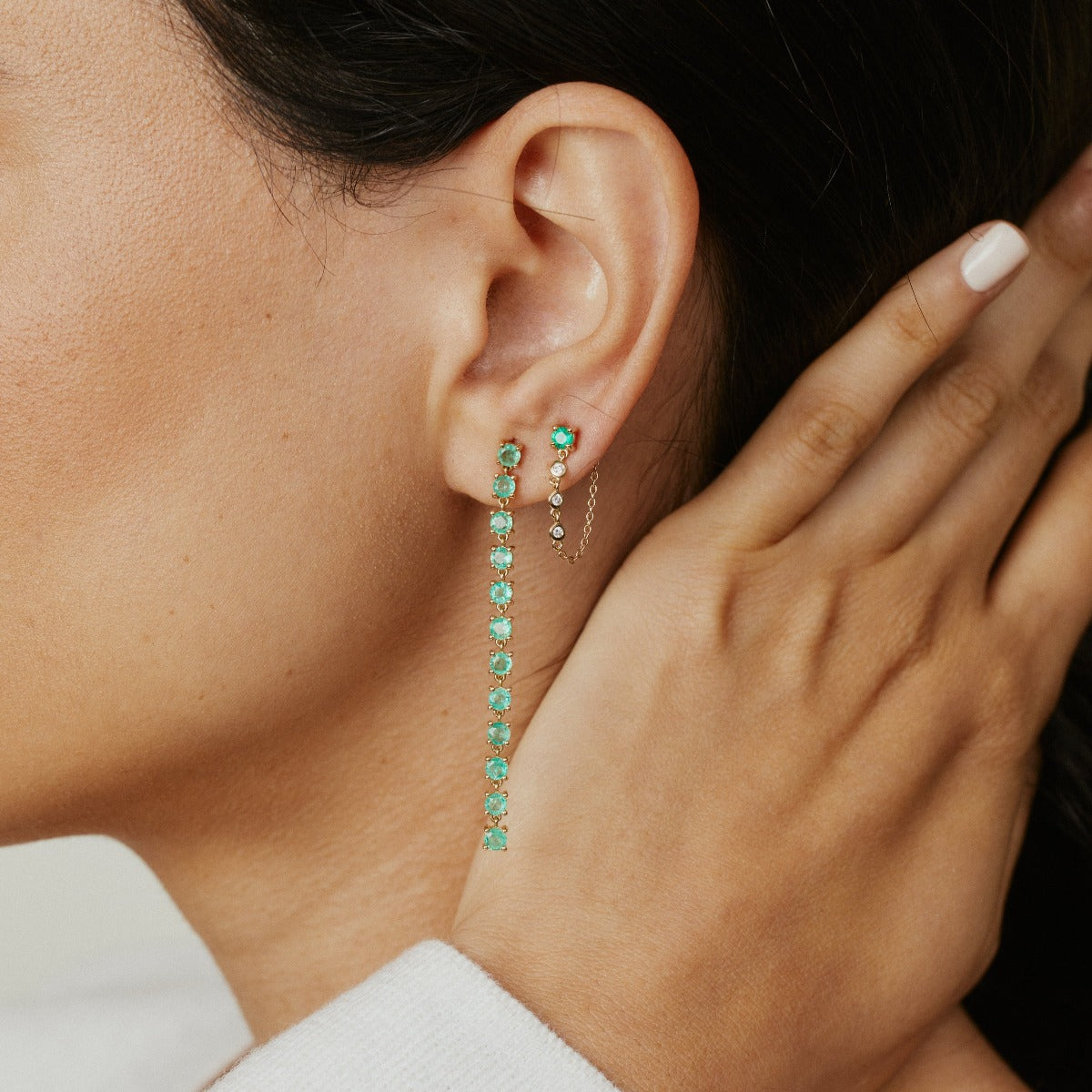 Emerald Link Earrings