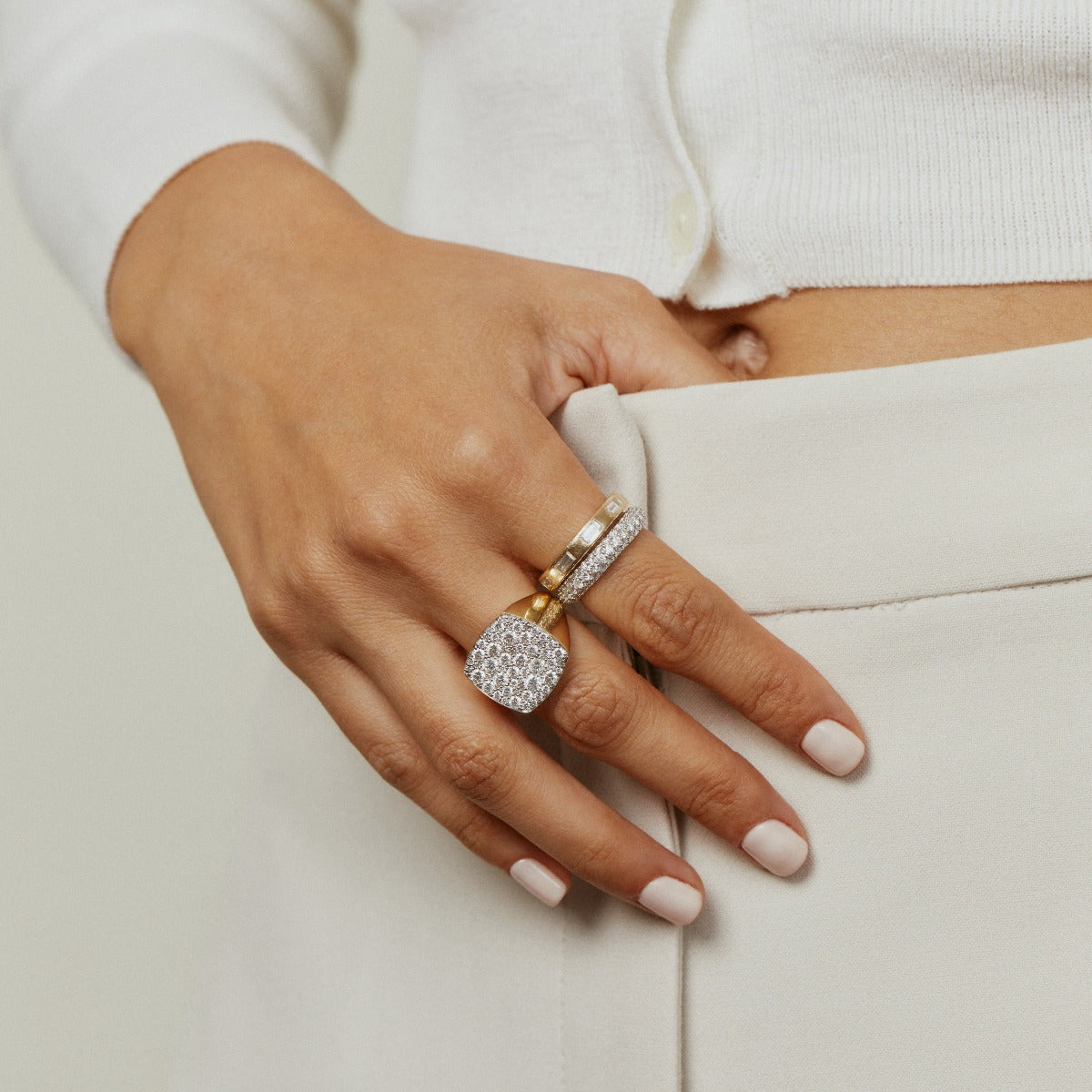 Diamond Domed Ring