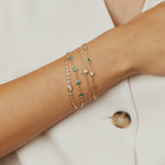 Emerald Bezel Set Bracelet