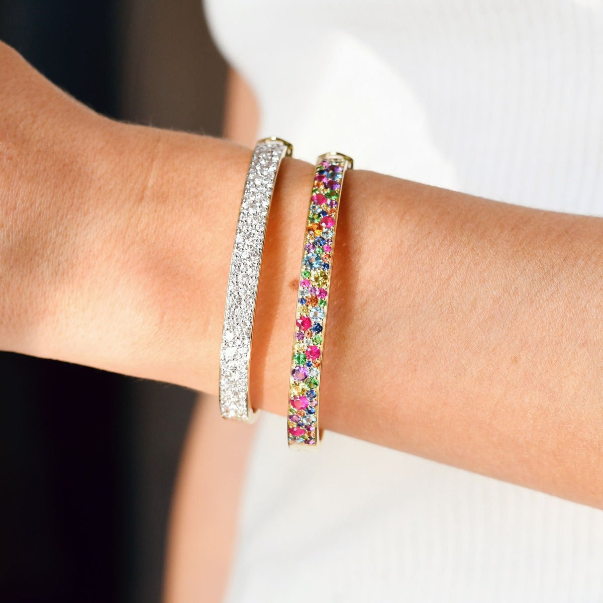 Multi Colored Cluster Bangle